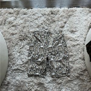 Snake print shorts